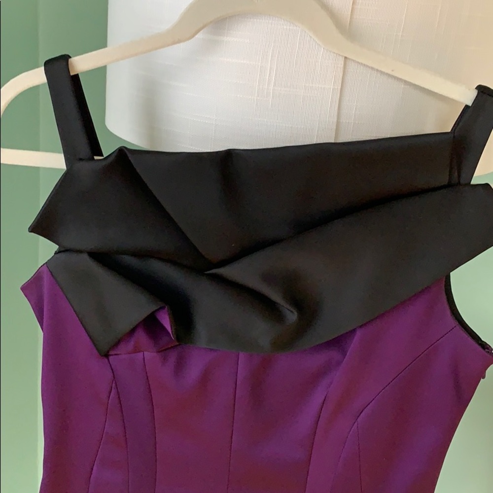 Women's Purple Signature Stretch Satin Dress